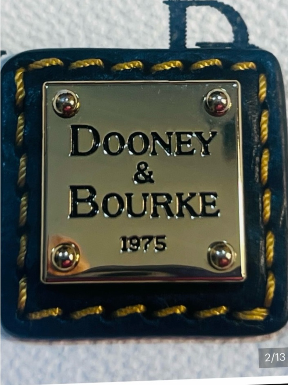 New Dooney & Bourke White & Black DB Logo Crossbody. - Picture 2 of 7